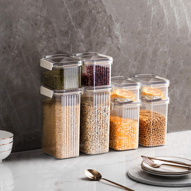 Kitchen Pantry Organizer Plastic Food Storage Containers with Lid