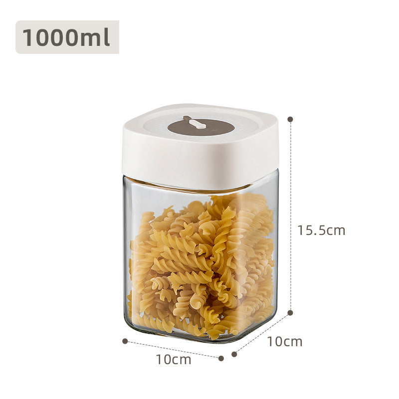 2-Pack Food Storage Container Leakproof Canister Glass Jar With Airtight Lid