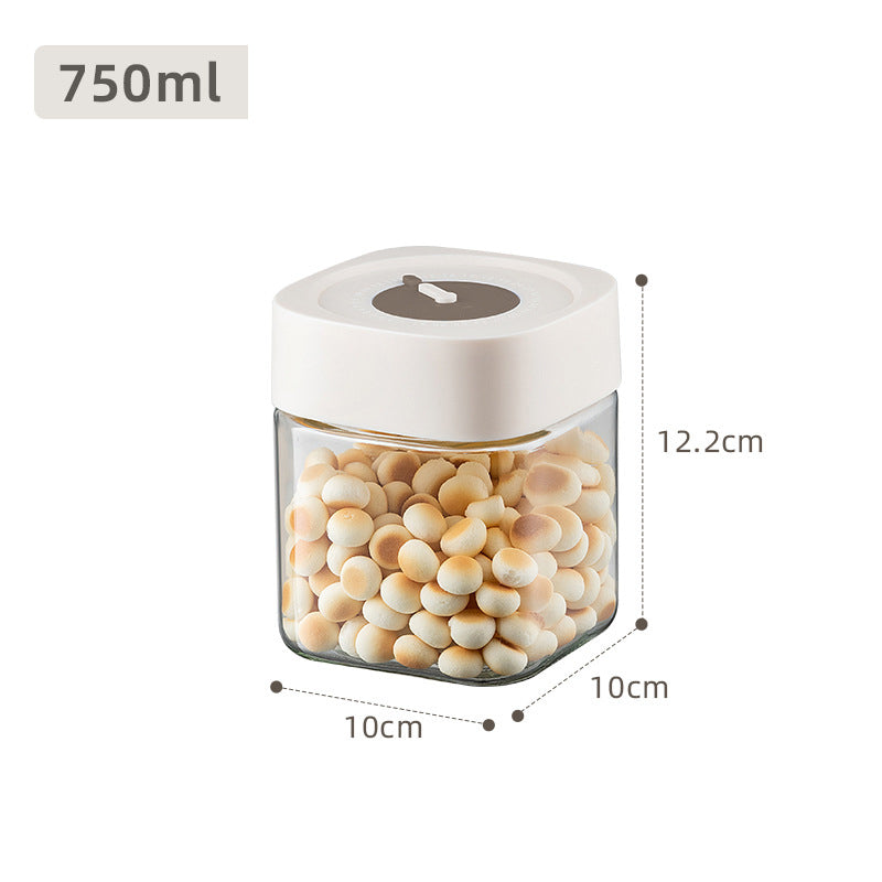 2-Pack Food Storage Container Leakproof Canister Glass Jar With Airtight Lid
