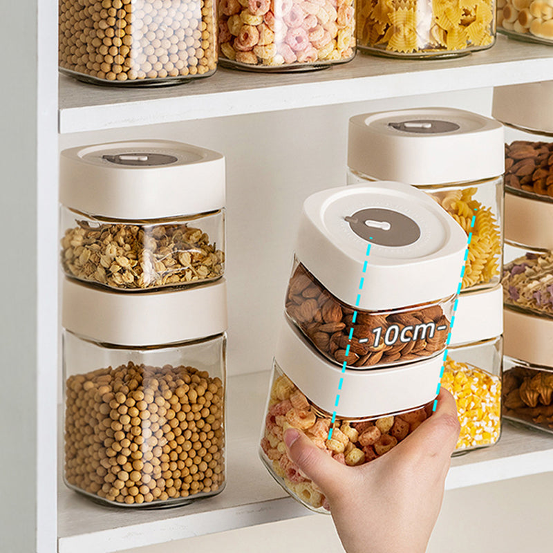 2-Pack Food Storage Container Leakproof Canister Glass Jar With Airtight Lid