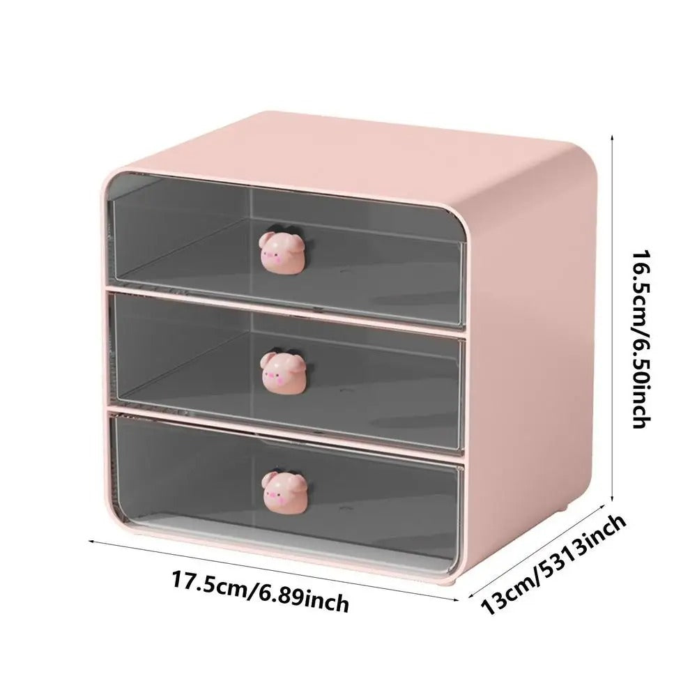 Desktop Storage Box Stationery Organizer Stackable Drawer Organizer