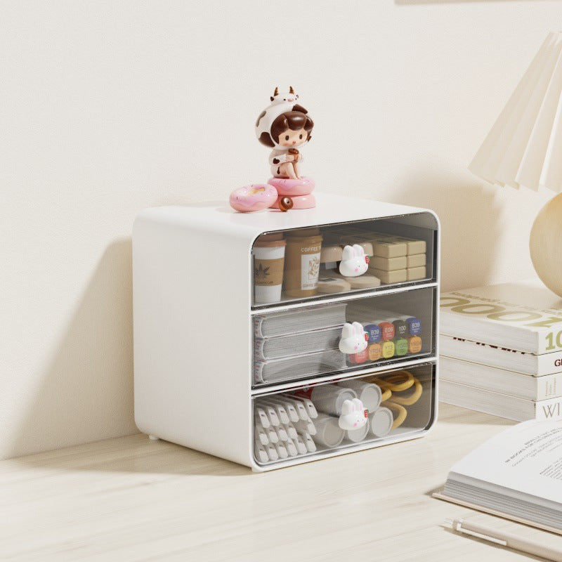 Desktop Storage Box Stationery Organizer Stackable Drawer Organizer